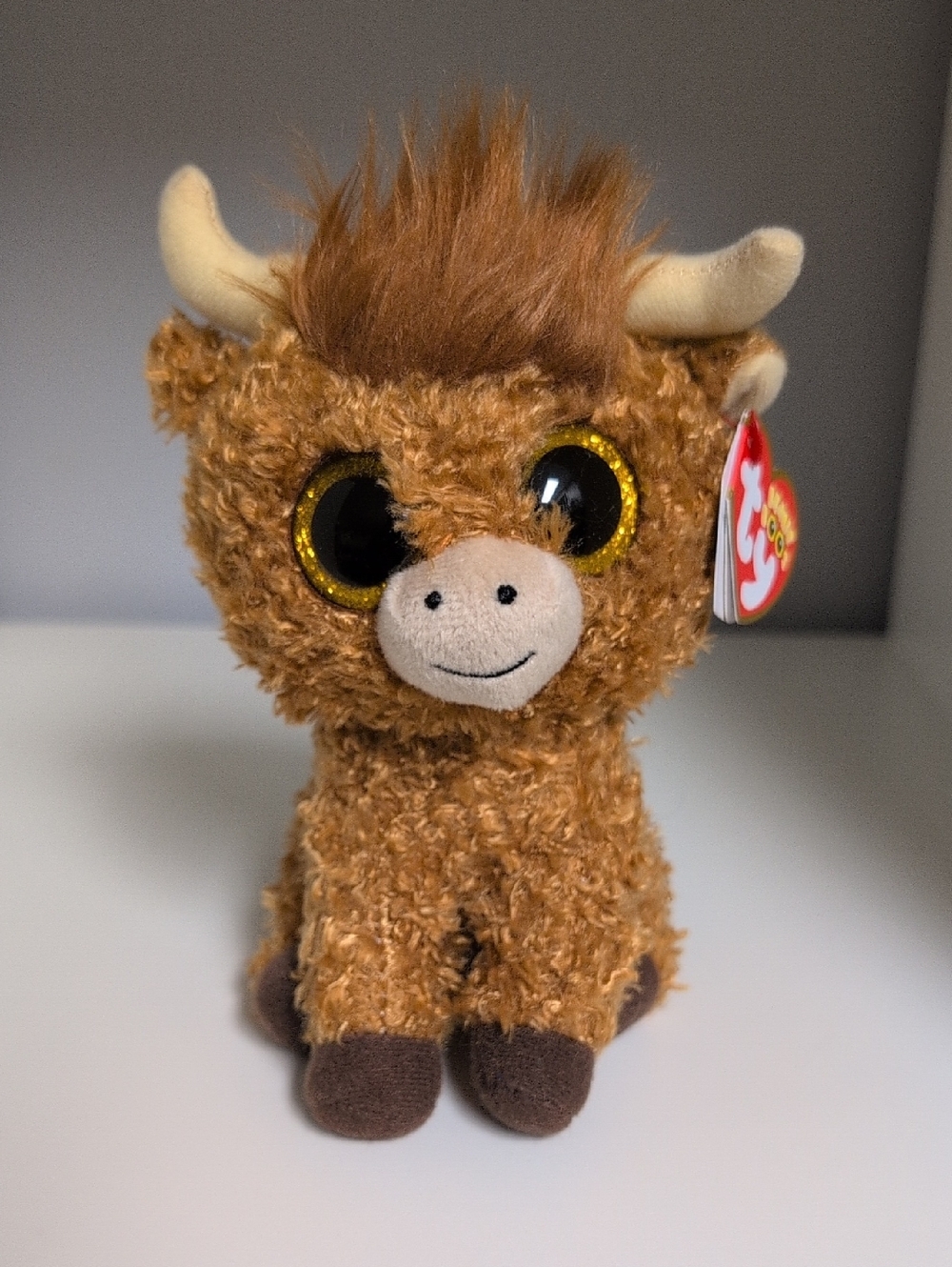 💜2/$20💜 Ty Beanie Boos Alfie BNWT 6" Brown Highland Cow Collectible Plush BNWT